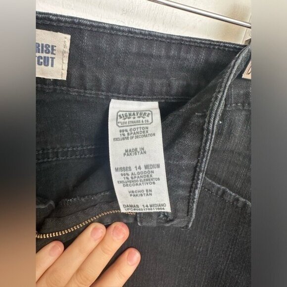 Levi Strauss Mid-Rise Bootcut Black Denim Jeans – Misses 14 Medium #0884 - Picture 4 of 9